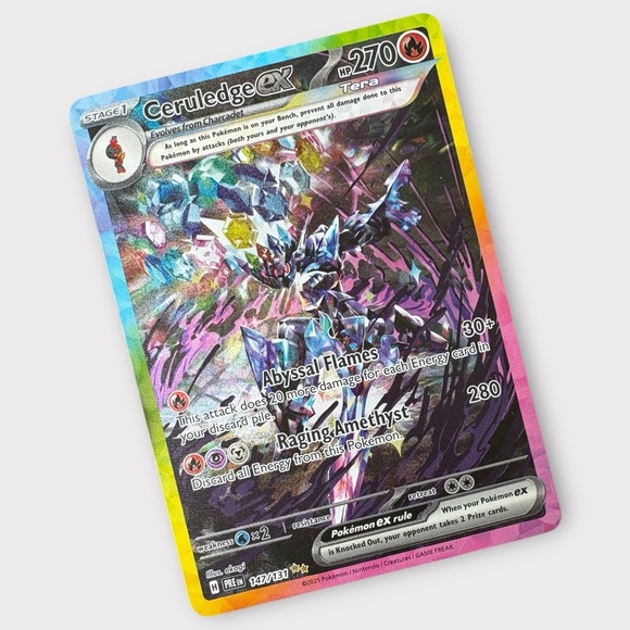 Pokemon Other - Ceruledge EX 147/131 Sv: Prismatic Evolutions Halo Pokémon Card New